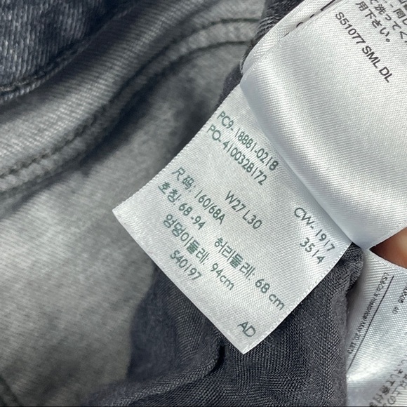 Levi's 711 Distressed Black/Grey Skinny Jeans 27 - Picture 5 of 8